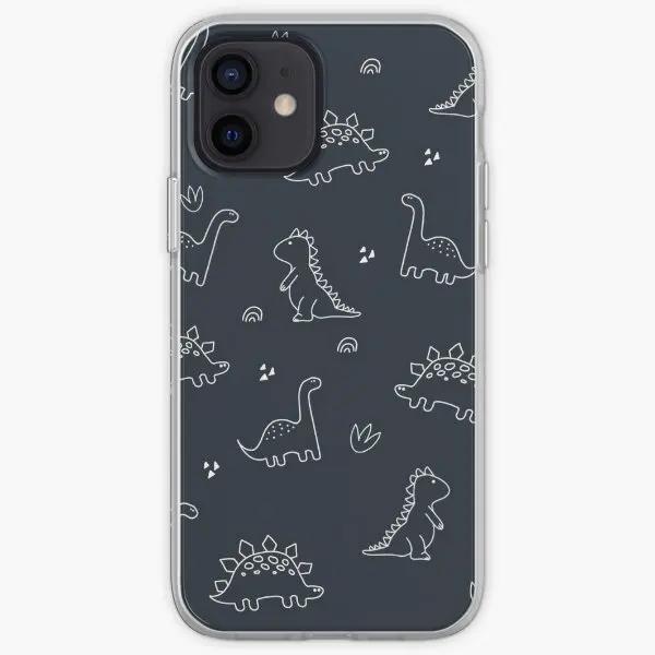 

Navy Blue Dinosaur Illustration Iphone T Phone Case Customizable for iPhone X XS XR Max 6 6S 7 8 Plus 11 12 13 14 Pro Max Mini iPhone 17 Air