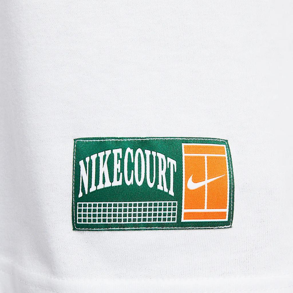 Nike Court Loose Fit Crew Neck Pullover Drop Shoulder Short Sleeve T-Shirt Men Tops White HJ3469-100