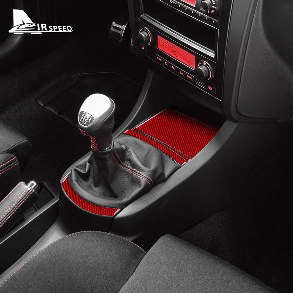 For Seat Ibiza 6l 2003 2004 2005 2006 2007 2008 Real Soft Carbon Fiber Sticker LHD RHD Manual Car Gear Center Console Panel Trim