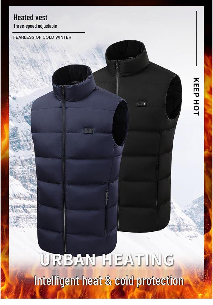 Wow Oh Smart USB-Powered Heated Vest for Men - 26-Zone Temperature Control