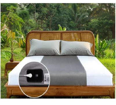 89*264CM Grounding Sheet with Silver Fiber Technology | Anti-Inflammation, Better Sleep & Energy Boost  Free 4.5m Grounding Cord Included
