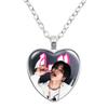 Star Surrounding Time  Heart Shaped Necklace Stray Children's Pendant