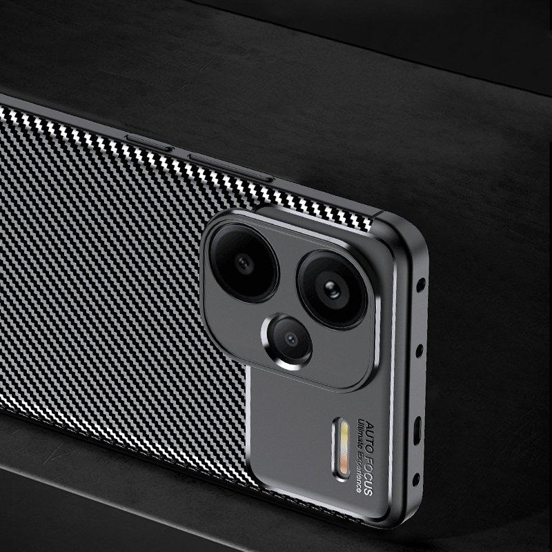 Luxus Business Case für Redmi Note 13 Pro Plus Hülle Redmi Note 13 Pro+ 5G Hülle Karbonfaser Rückseite Funda Redmi Note 13 Pro Plus