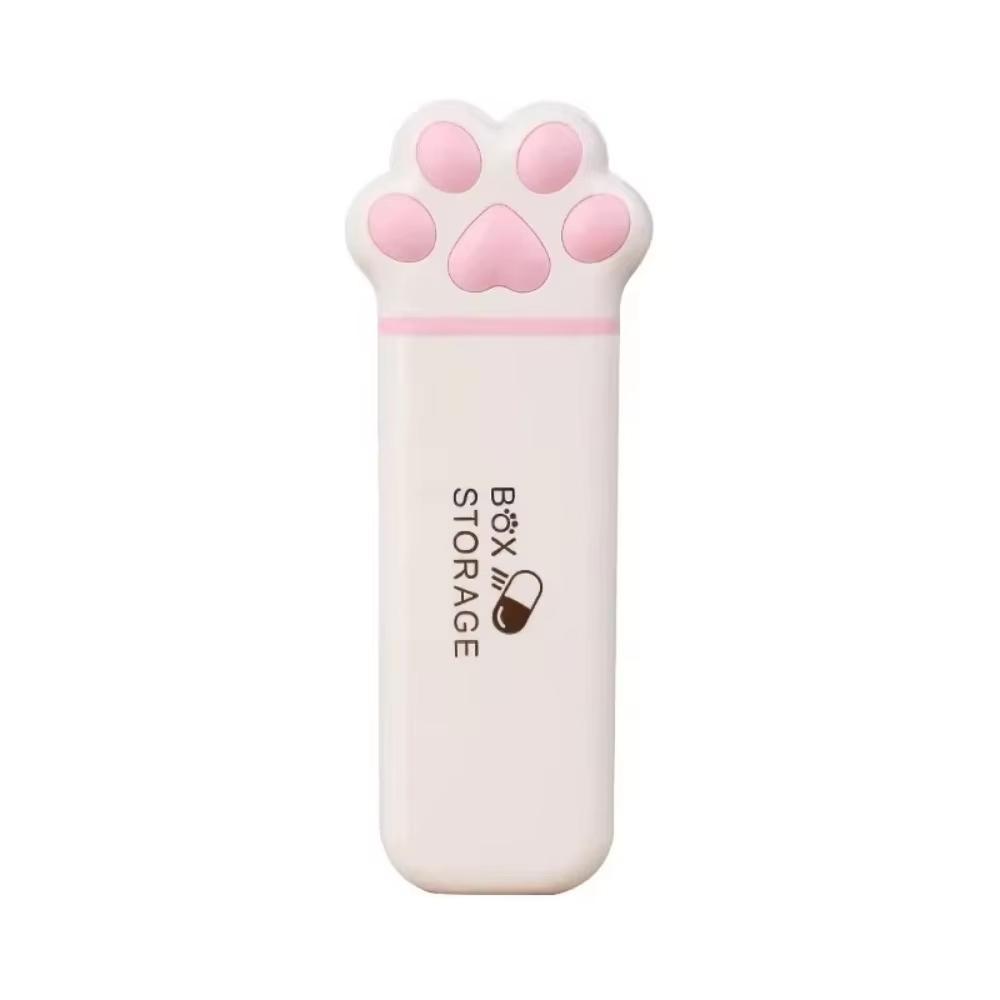 Mini Cat Claw Medicine Storage Box Portable Travel Daily 3Grids Pill Cases Pill Dispenser Box Fish Oils Store Small Items