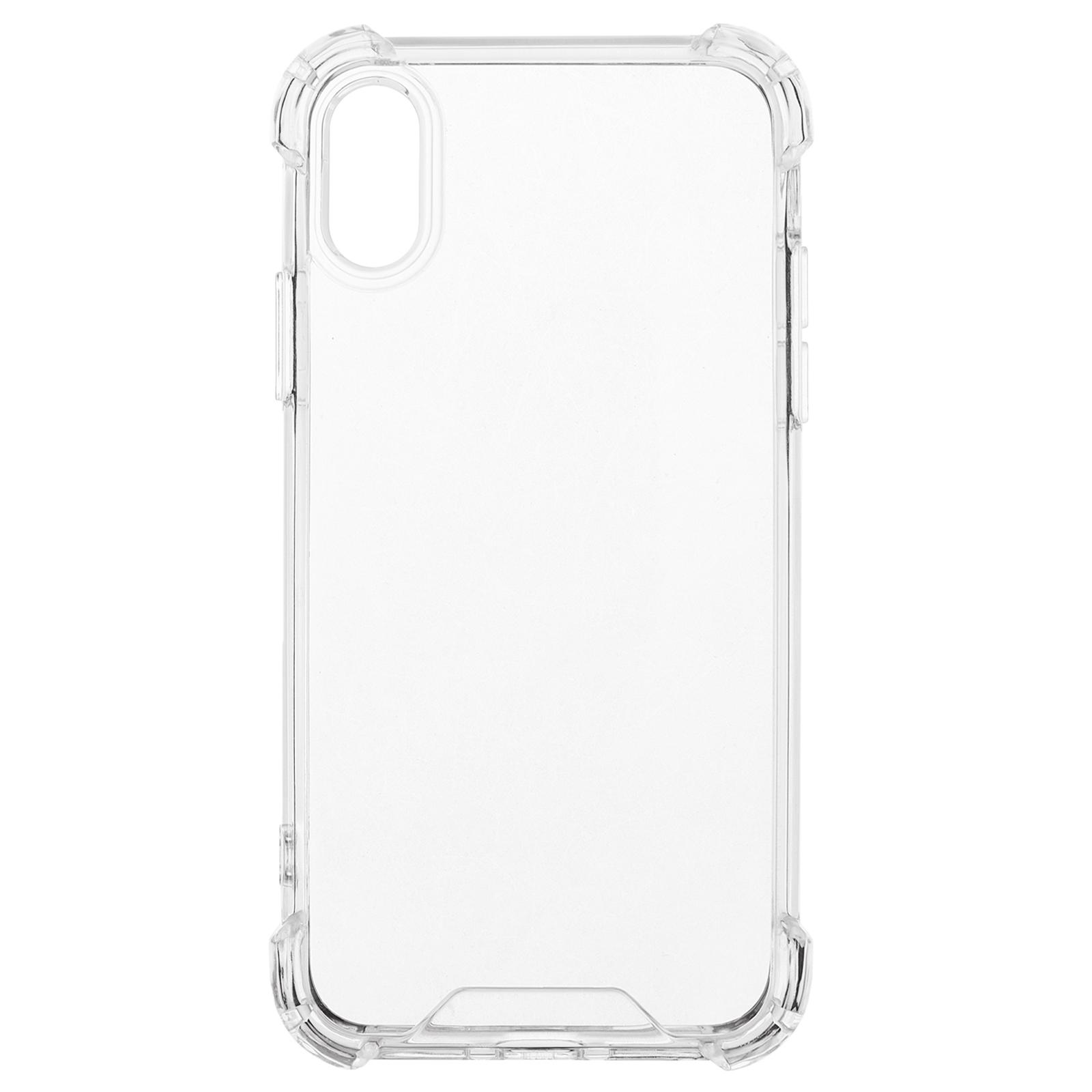 

For iPhone X/XS Case Reinforced Corners TPU Frame+Acrylic Back Phone Cover As Shown A