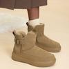 TUINANLE Thick Soled Short Sleeved Snow Boots for Women Versatile with Thick Fleece and Anti Slip Warm Cotton Shoes