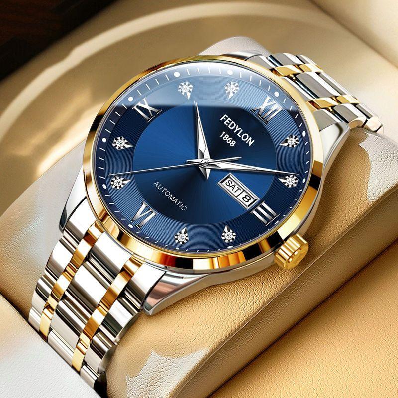 

Мужские деловые автоматические немеханические часы водонепроницаемые светящиеся часы с двойным календарем кварцевые новые часы Minimum