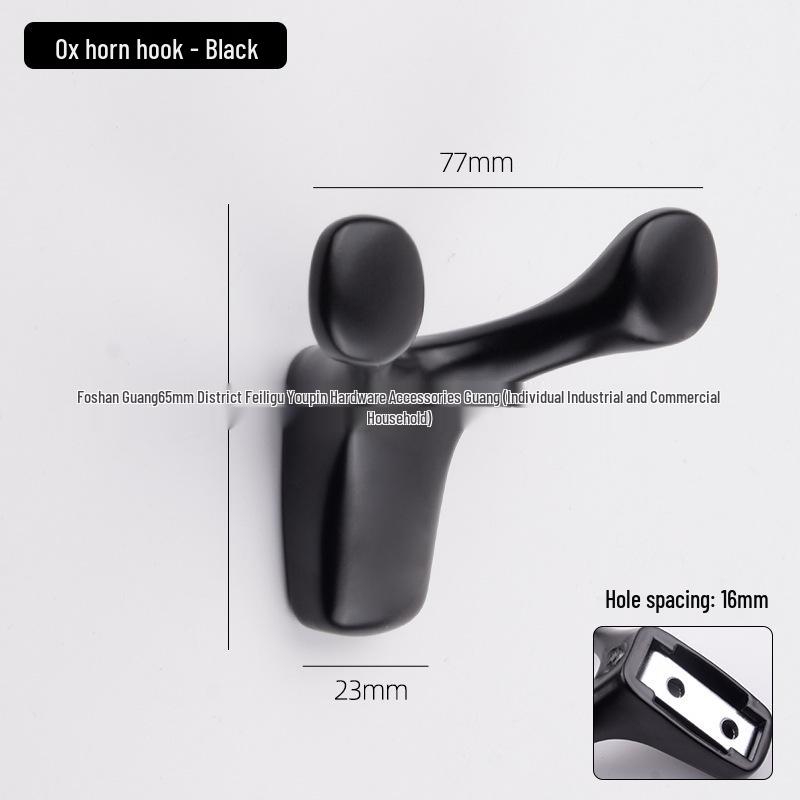Aluminum Alloy Door Hook: Single/Double Wall, Bathroom & Kitchen Clothes Hanger