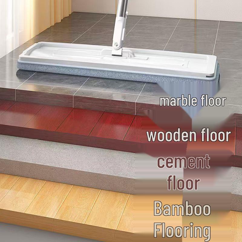 42cm Hands-Free Flat Mop for Wet/Dry Use On Tile Floors