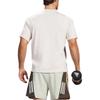 adidas T Shirts Men's Beige Gray Crew Neck Moderate Straight Fit H65780