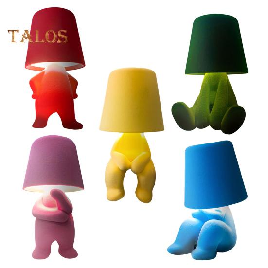 Shy Boy Table Lamp Little Man Shaped Lamp LED Desk Lamp Night Light Touch Control Plug-in Bedside Lamp for Bedroom Decor Valentine's Day Gift