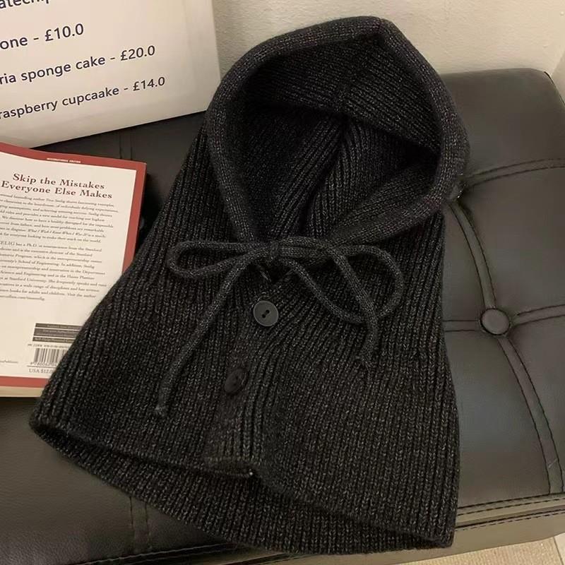 Knitted Winter Hat With Ear Warmers And Scarf For Women And Teens