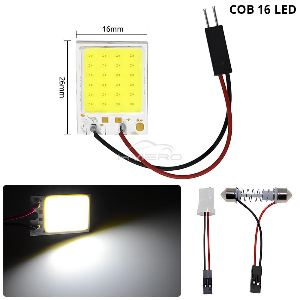 1pcs T10 C5W 16SMD White Interior Dome Reading Lights 12V Car Door Parking LED Bulb Super Bright Auto Trunk License Plate Lamp