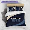 Set Lenzuola Everton Football Stampato 3 Pezzi, Comodo Set Copripiumino per Camera da Letto Amico della Pelle