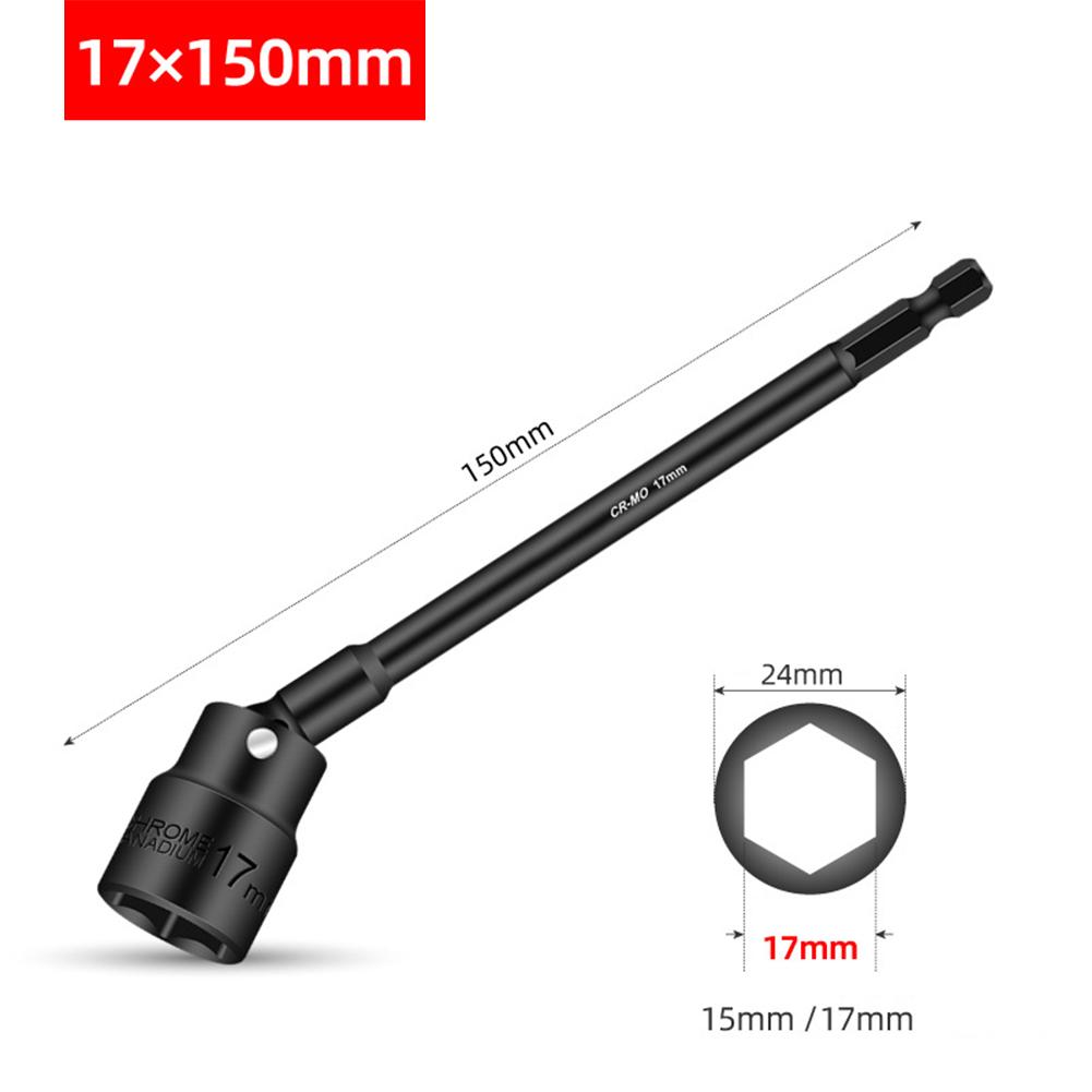 150mm Driver Socket Head Adapter with Hex Shank For 360 Degree Rotatable Design for AC Electric Wrench and Pneumatic Air Tools