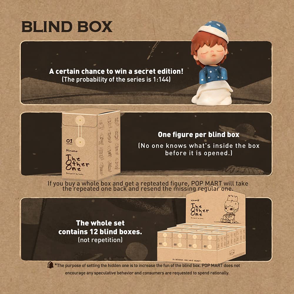 POP MART HIRONO A Série The Other One Pop Mart Gachapon Caixa Cega Figura Modelo de Plástico Brinquedo Premium Vinil Macio Personagem Original Presente de Aniversário [3 Peças]