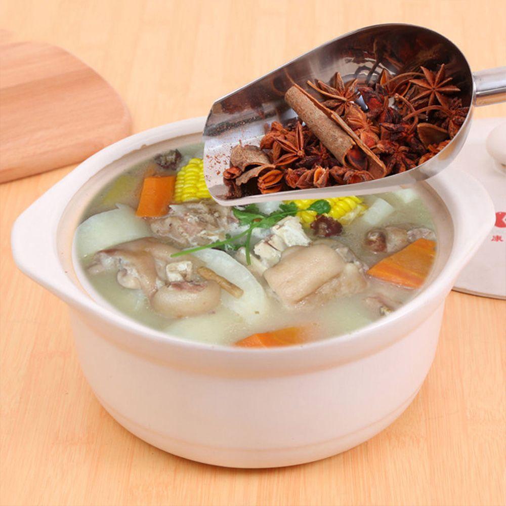 Household Buffet Nut Grain Shovel Stainless Steel Candy Ice Cube Flour Scoop Kitchen Bar Tool