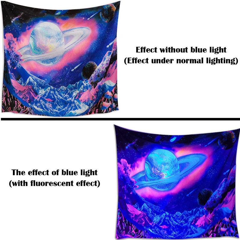 UV fluorescent tapestry print Wall Hanging Art Home Decor