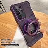 Shockproof Transparent Magnetic Bracket Case for Samsung S25 S24 23 S22 S21 Ultra Plus S25 S23 FE A17 A07 A06 A56 A36 A16 A55 A35 A25 A15 A54 A53 A14