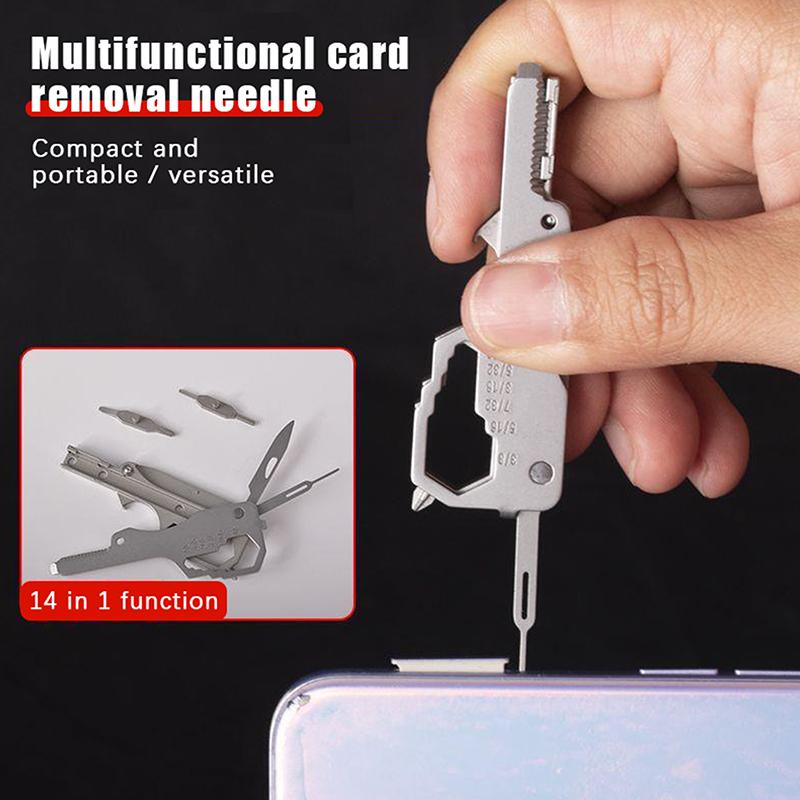 Multifunctional Folding Screwdriver Tool Keychain Portable Mini Emergency Repair Tools Home Use Outdoor Edc Multi-Tools