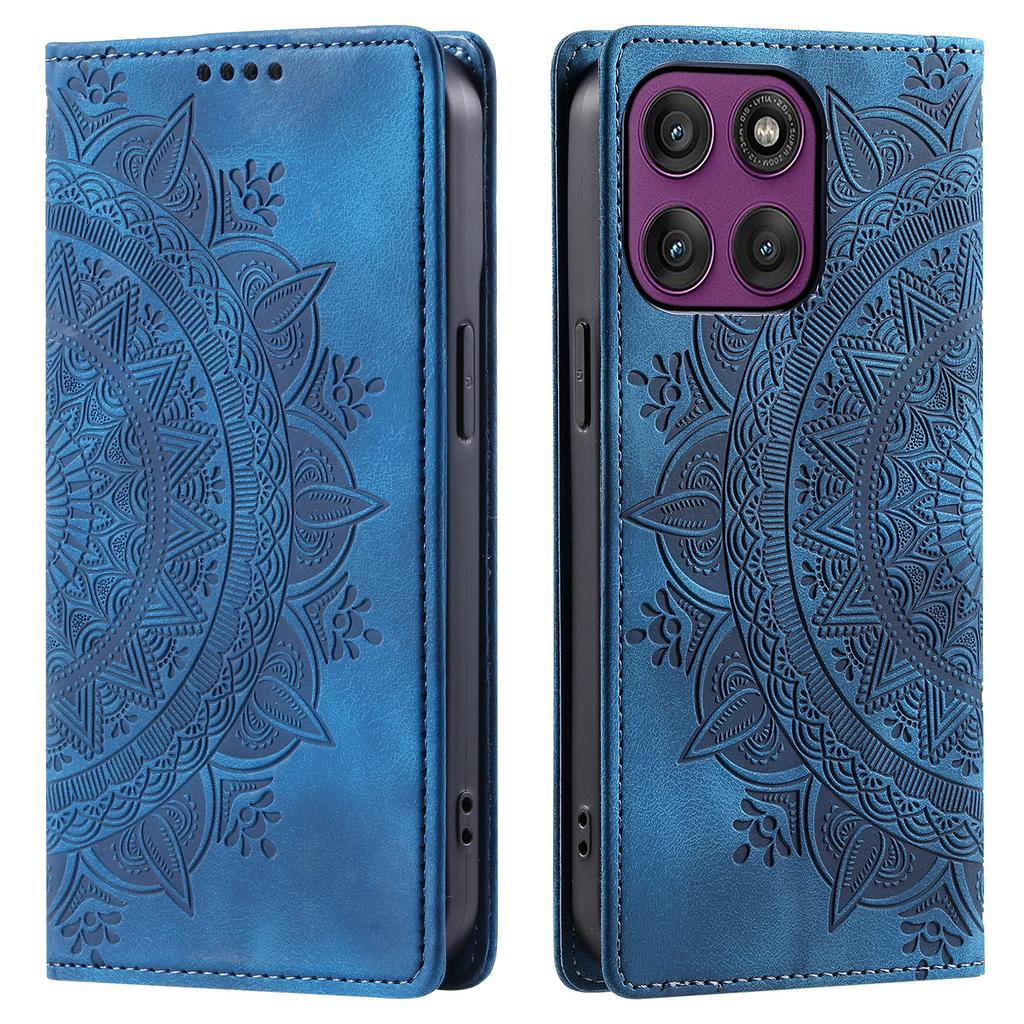 For Motorola Moto G56 5G Case Magnetic Closing Leather Phone Cover Pattern Imprinted