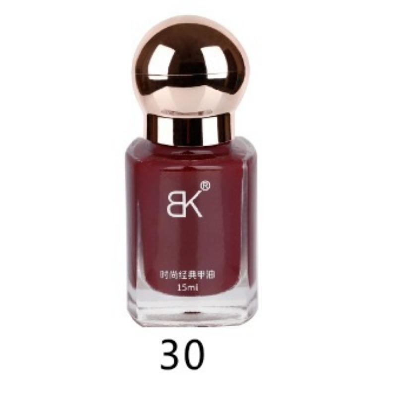Color Nail Polish No Bake Oily Lasting Non-peelable Large Capacity Nail Care Nude Color Square Bottle 15ml