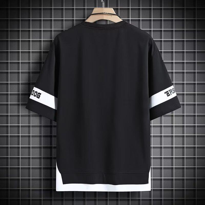 Sommar Hip Hop Lösa Herr Streetwear T-shirts Casual Klassisk Kortärmad T-shirt