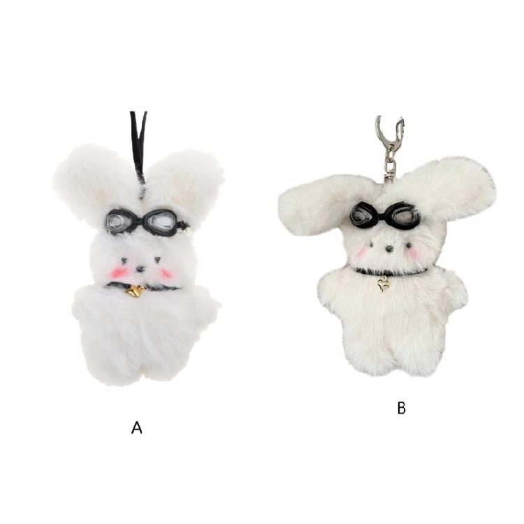 Car Interior Decoration Rearview Mirror Hanging Decor Long Eared Rabbit Ornament