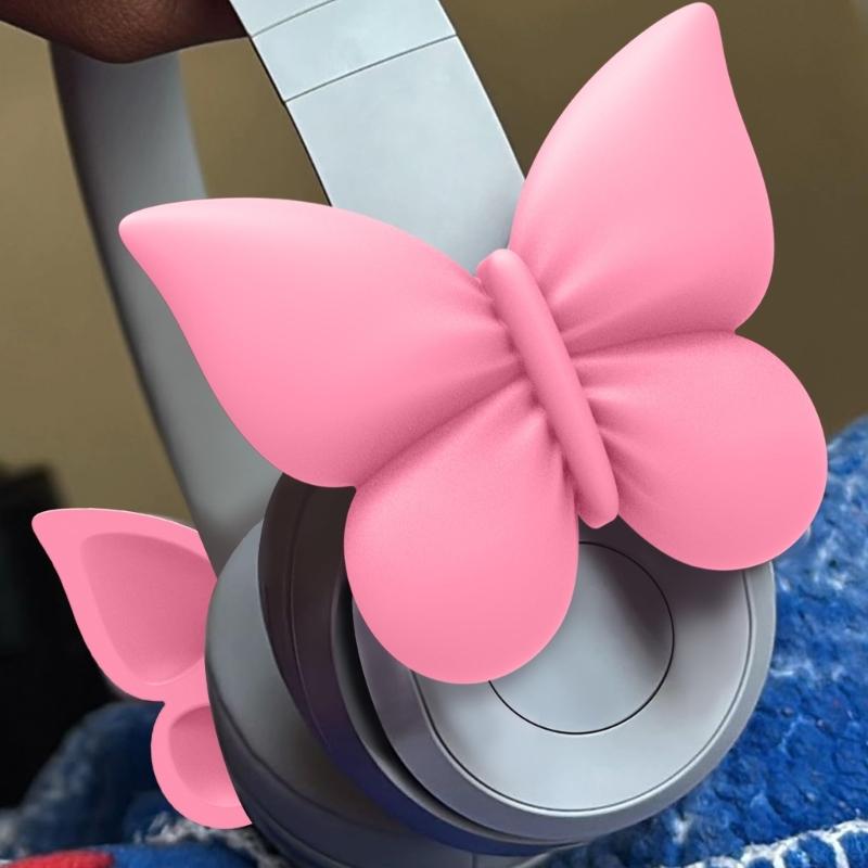 2Pcs Bowknot Decoration Headphone Accessories Cute 3D Printed Bowknot Coquettish Headphone Attachment Accessories Gift for Women