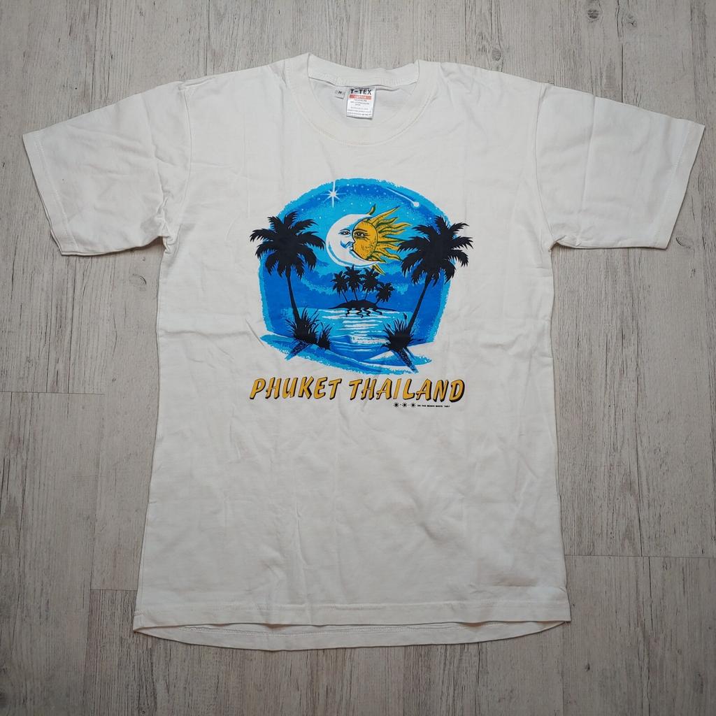 Y2K TultEX Phuket Thailand Graphic T-Shirt Tourist Beach Summer Tee Unisex M