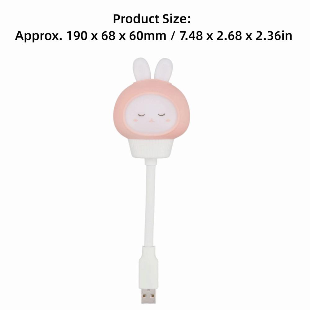3 Brightness Levels USB LED Light Eye Protection Cute Voice Control Light Portable Timing Function USB Night Light Dormitory Use