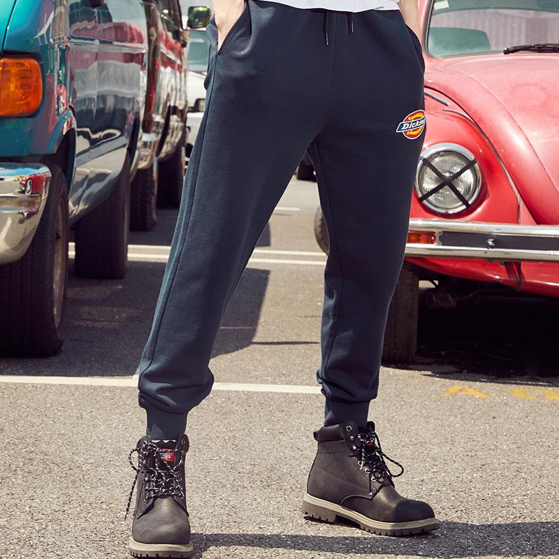 Dickies FW21 Side Logo Print Cuffed Knit Sweatpants Unisex bottoms Deep-Navy DK007066CG7