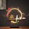 Led Light Backflow Incense Burner USB Light Circle Simulation Tree Ceramic Lotus Buddha Beads Home Office Decoration Furnishing