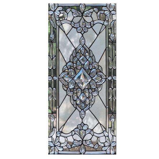 Vintage Geometrische Fenster Sichtschutzfolie Wasserdicht Wiederverwendbar UV Sonnenschutz Glasaufkleber Abdeckung Dekorativ Mattiert Buntglas Statisch Haftend
