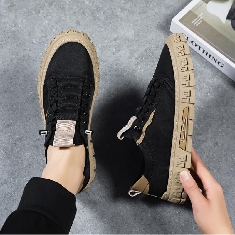 2025 New Men Canvas Shoes Brand Breathable Men Casual Shoes Fashion Comfortable Sneakers Platform Slip on Vulcanized Shoes Male