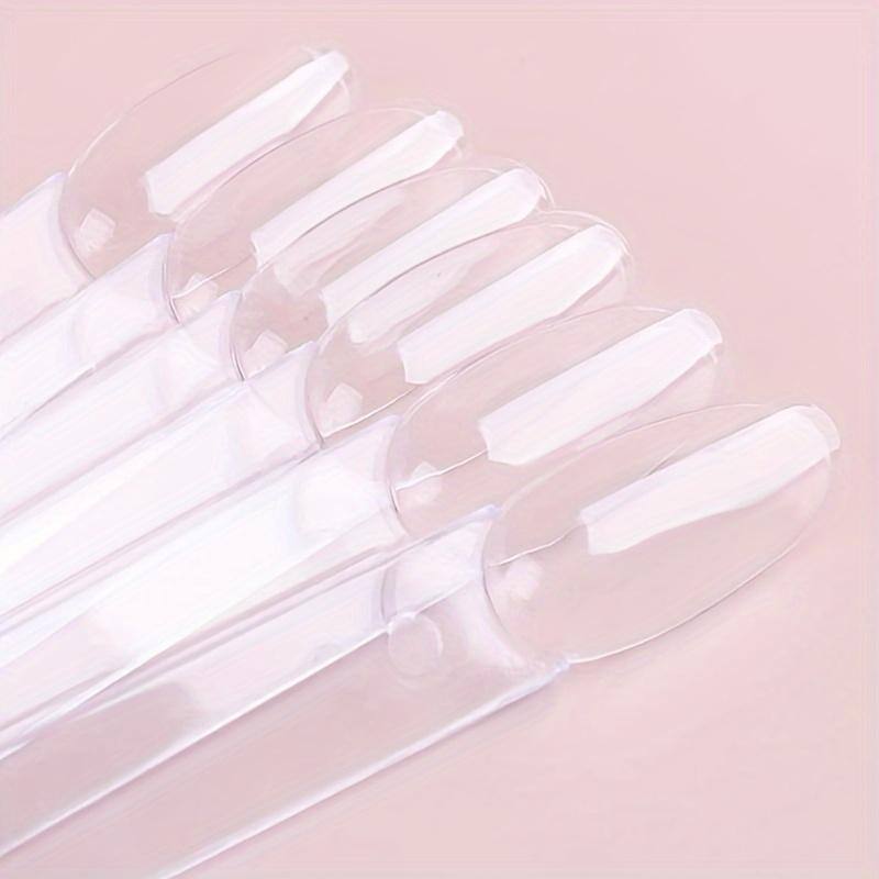50pcs/set Manicure Display Board, False Nails, Short Oval with Iron Ring, Fan-Shaped Color Card, Nail Polish Color Card Tool