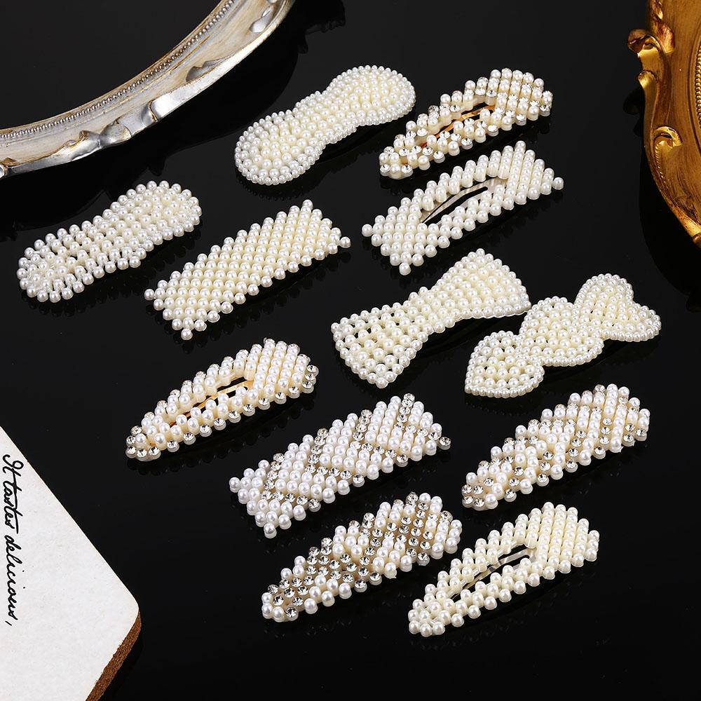 Épingle à cheveux en perles pour femmes, 12 styles, en alliage élégant, accessoires pour cheveux de fille, cadeau