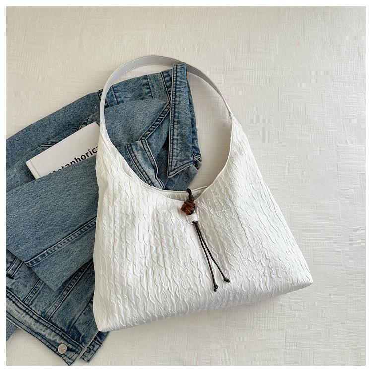 Large Capacity Single Shoulder Bag 2024 Spring New Fashion Soft Tote Bag Street Style Trend