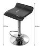 FORT stool - black eco-leather / chrome base