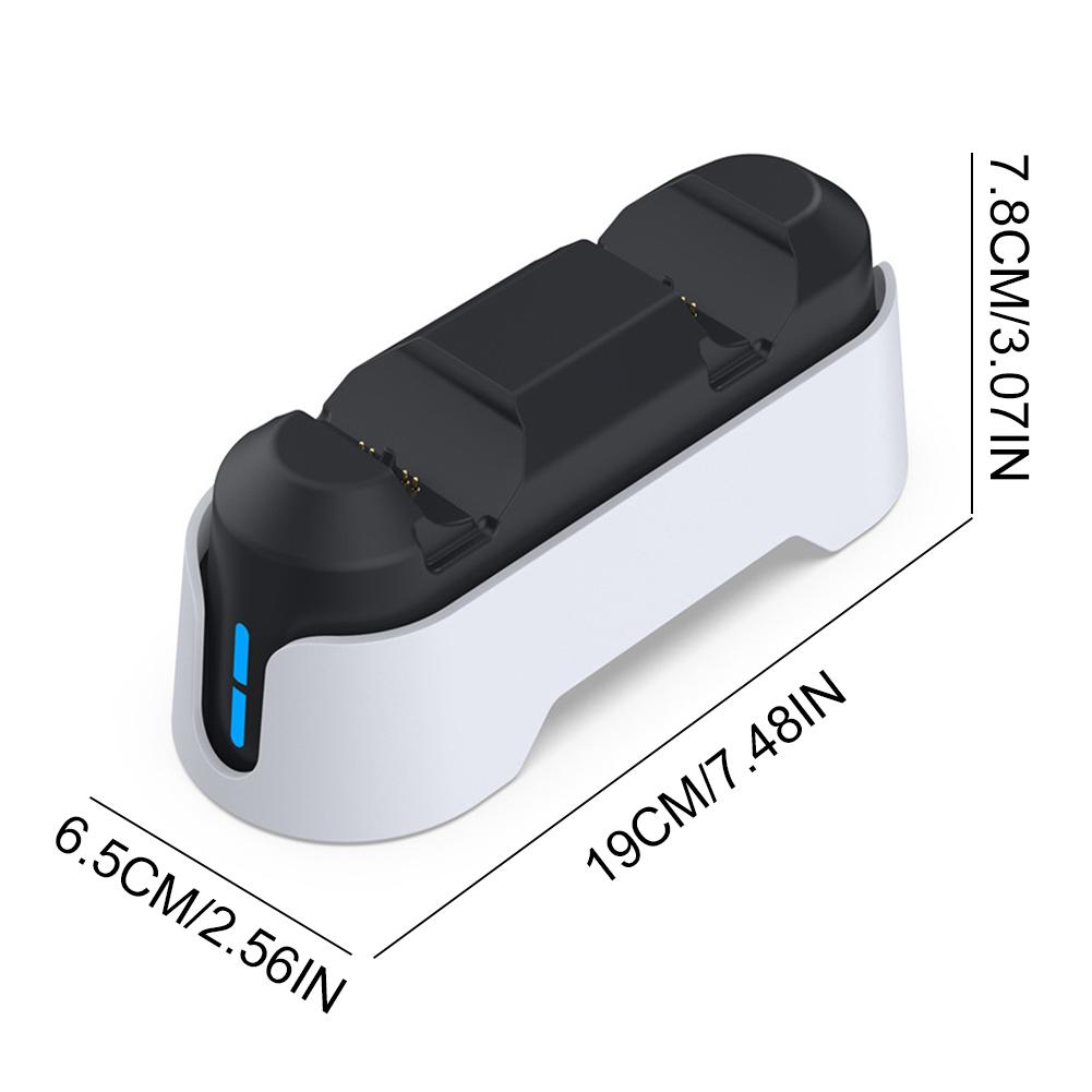 For PS5 Dual Controller Charging Dock with LED Indicator Charging Station Controller Charger Station for PS5 Joystick Gamepads