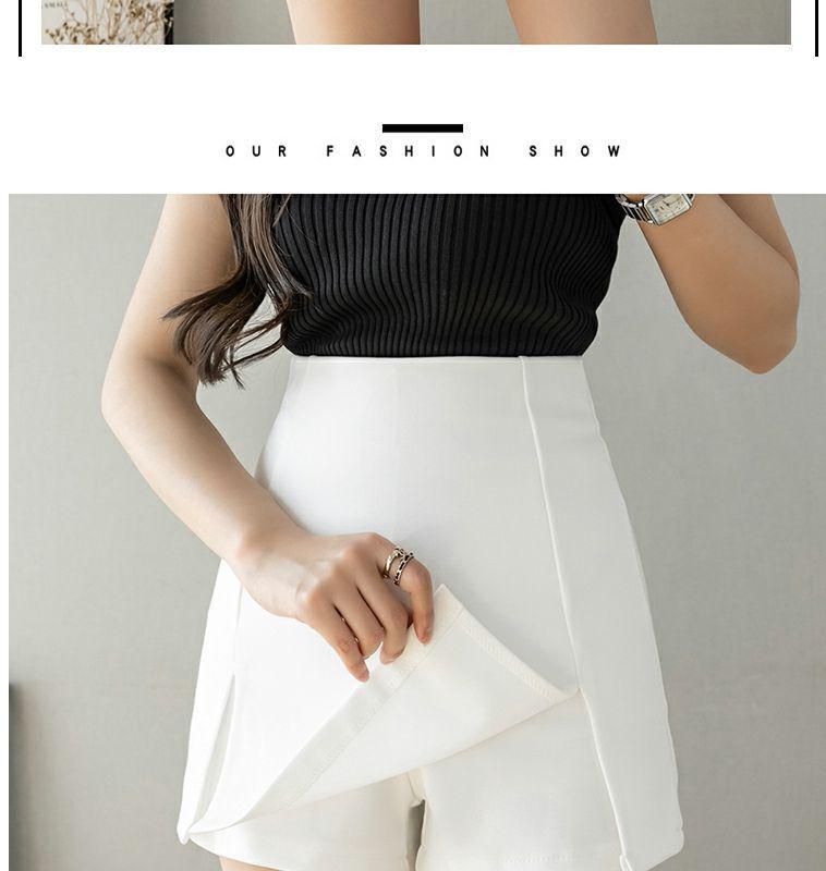 High Waist Elastic Slit Skort - Slimming & Sexy A-Line Shorts for Women 2024