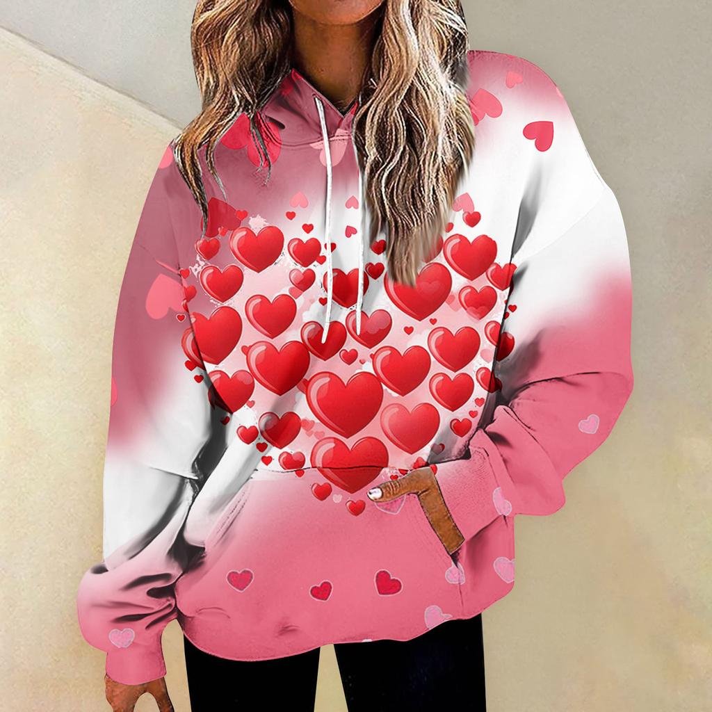 Dámská móda Denní všestranný Ležérní mikiny s výstřihem Grafika Denní Dlouhý rukáv Gradient Patchwork Potištěné Top mikiny