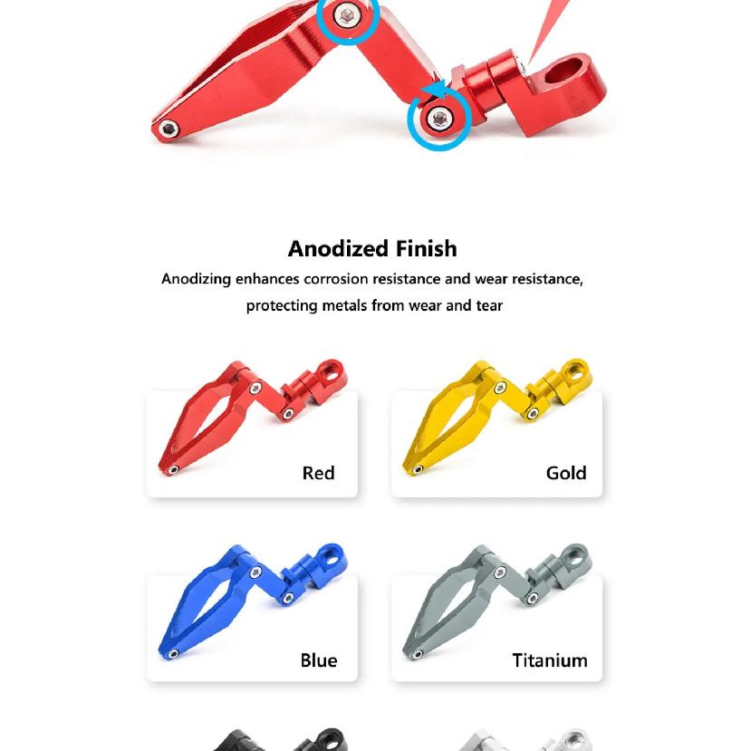 Universal Motorcycle Brake Cable Clamp Zinc Alloy Folding Shock Absorber Buckle Anti-Shake Electric Scooter Clip