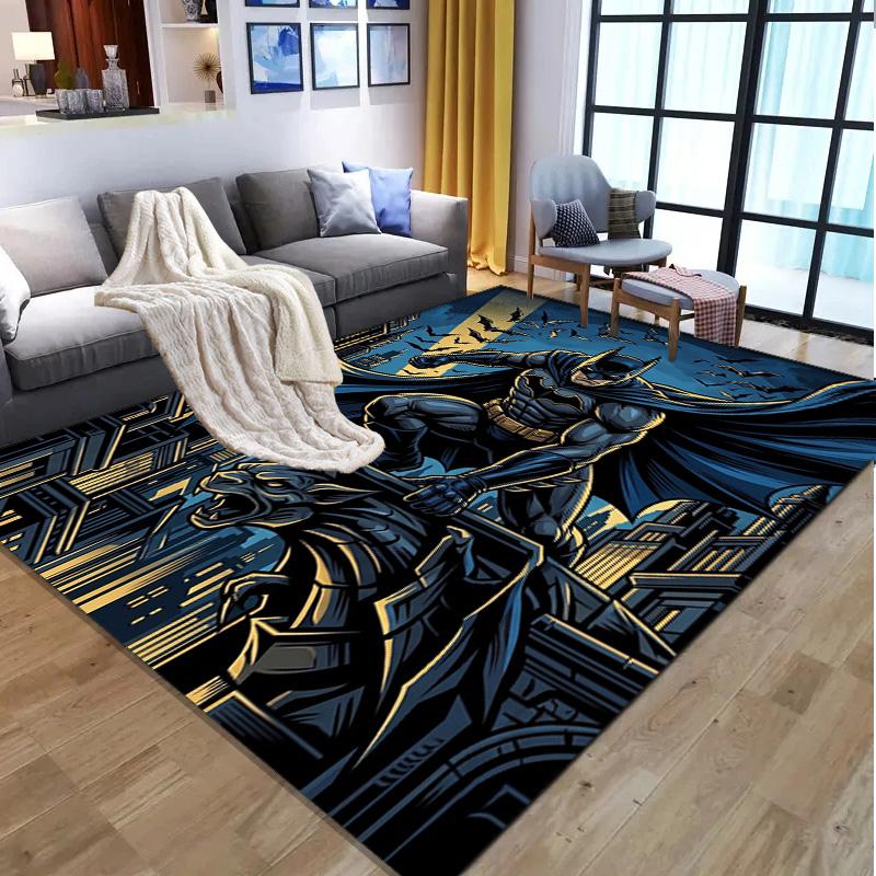 Batman Pattern Rug, Indoor/Outdoor Mat, for Picnic, Gameroom, Bedroom, Office, Living Room, Home Decor Carpet, Birthday Gift