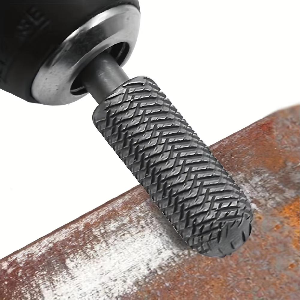 5pcs Hex Shank Rotary Steel File Set Dark Gray Durable Carbon Steel for Drilling Grinding Sanding & Engraving