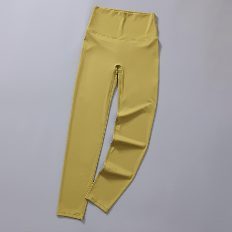 Seamless Solid Casual Slim Fit Yoga Leggings Pants Women High Waist Sports Tight Yoga Pants Women Push Up Running Training Fitness Legging Pants 25579
