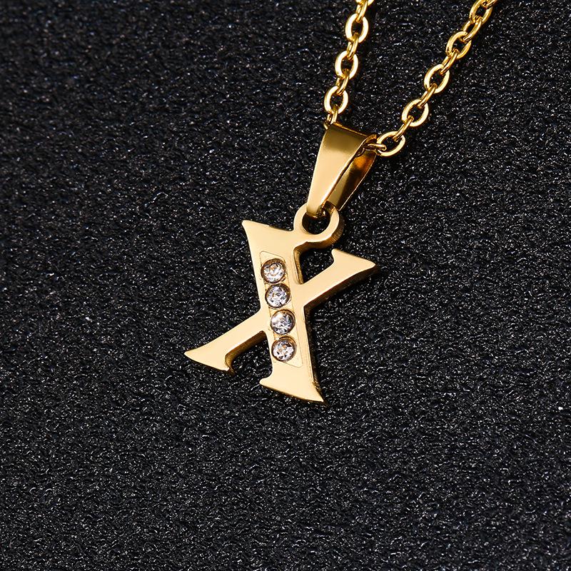 26-Letter Korean Style English Alphabet Pendant Necklace for Women and Besties