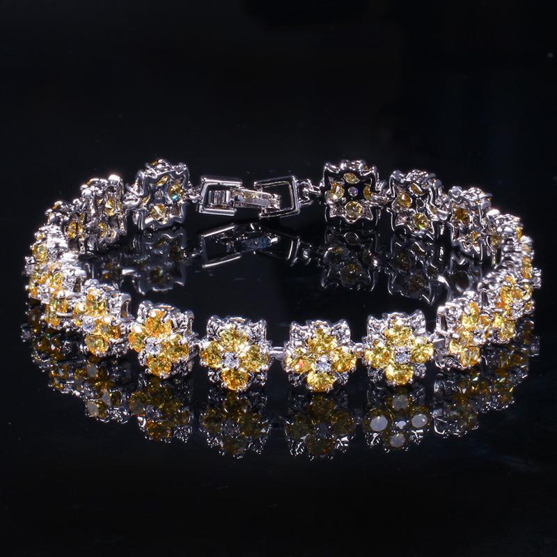 Bracelet, Simple And Generous Aaa Zircon, Multi-Color Optional.