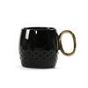 Ceramic Water Cup Xingba Coffee Cup Pineapple Gold Handle Black Office Cup High-End Gift