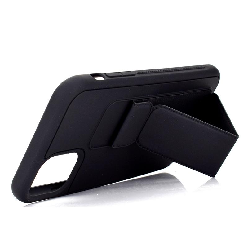 Phone Case for iPhone 15 Pro Max Solid Color Matte Folding Car Holder Shockproof Cases for iPhone 14 Pro Max 11 12 13 Pro Max